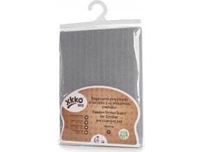 Bambusové prostěradlo s gumou XKKO BMB 50x70 - Baby Grey