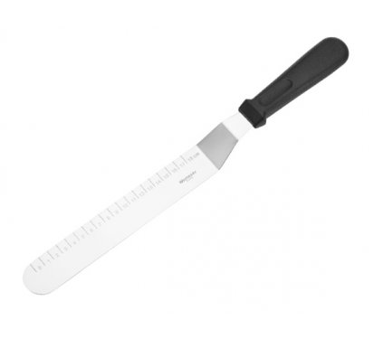 Zahnutá nerezová stěrka:nůž na dort 38 cm, Westmark