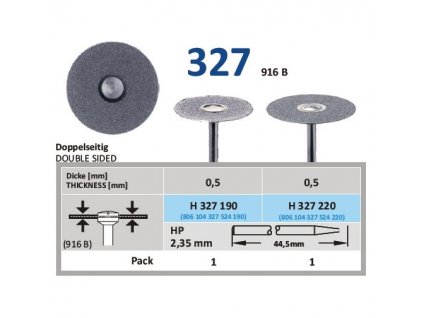 61170 diamantovy disk oboustranne sypany h327 prumer 2 2cm normal