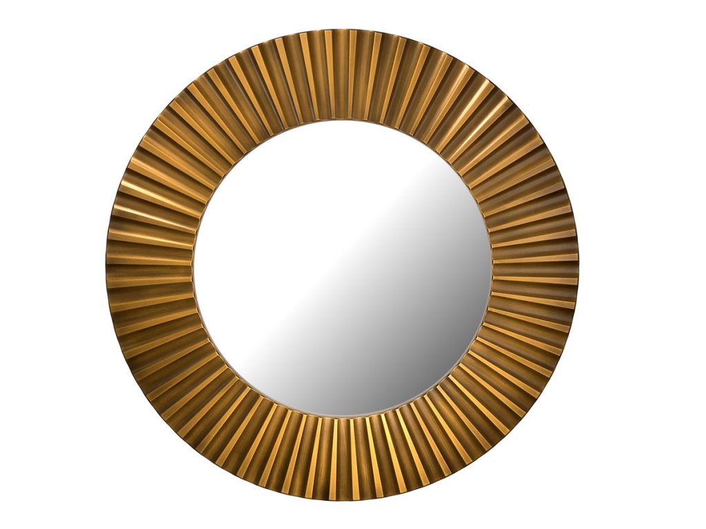 kulate zrcadlo lea 90cm bronzova barva cerna patina 02