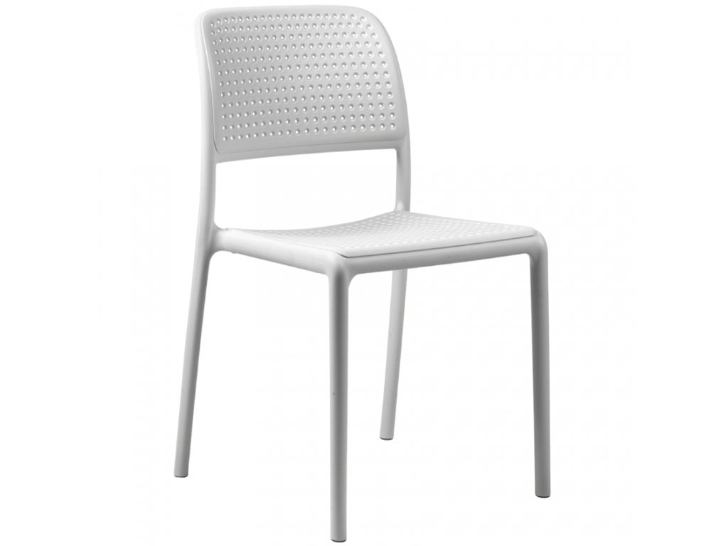 Bílá plastová zahradní židle Bora