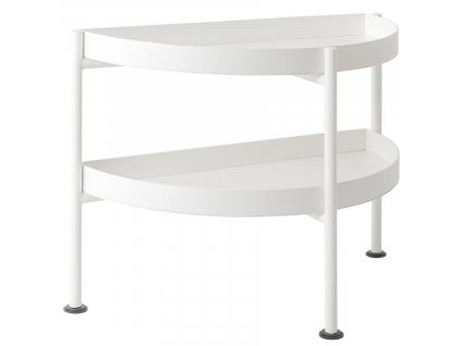 Bílý kovový odkládací stolek Nollan Half 60 x 20 cm