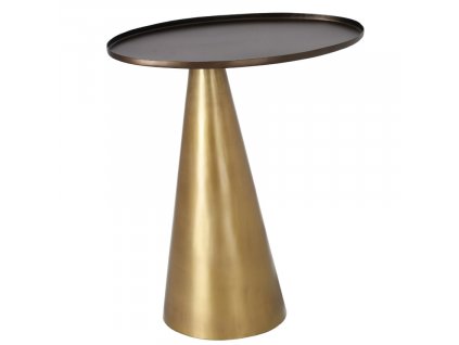 Zlatý kovový odkládací stolek Kave Home Liliane 45 x 27 cm