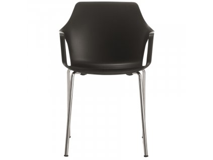 Černá plastová jídelní židle s područkami COLOS VESPER 2