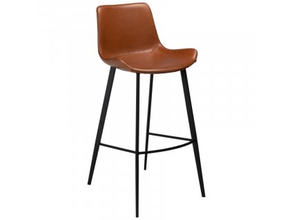 Světle hnědá koženková barová židle DAN-FORM Hype 75 cm