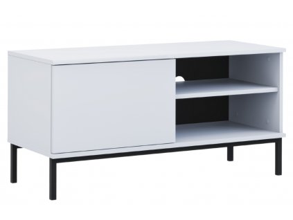 Bílý lakovaný televizní stolek MICADONI QUERY 101 x 41 cm