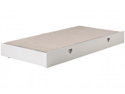 Bílá lakovaná zásuvka k posteli Vipack Amori 199 x 94 cm