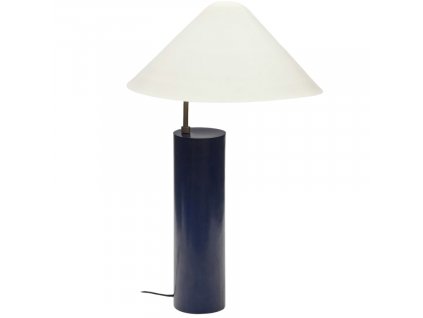 Modro bílá kovová stolní lampa Kave Home Shiva