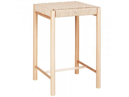 Dřevěná stolička Abannon 42 x 42 cm s proutěným výpletem