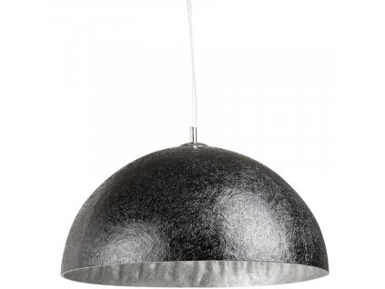 Černostříbrné závěsné světlo Dome 50 cm