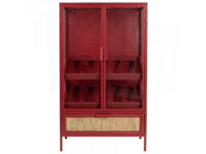 Červená dřevěná vinotéka DUTCHBONE MORI 61 x 35 cm