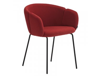 Vínově červená čalouněná jídelní židle Teulat Add II.