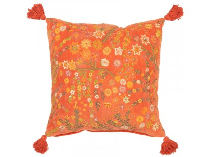 Oranžový polštář J-line Florry 50 x 50 cm