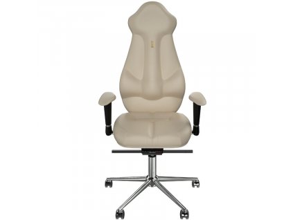 Béžová koženková kancelářská židle Imperial