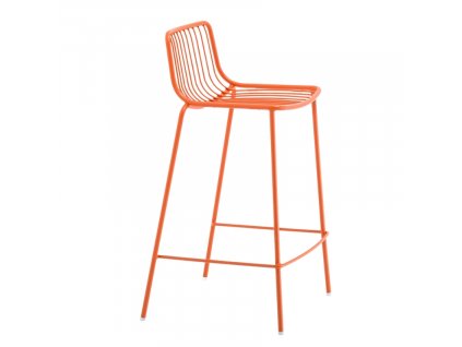 Cihlová kovová barová židle Nolita 3657 65 cm