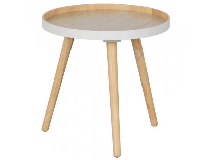 Bílý jasanový konferenční stolek Aisha 41 cm
