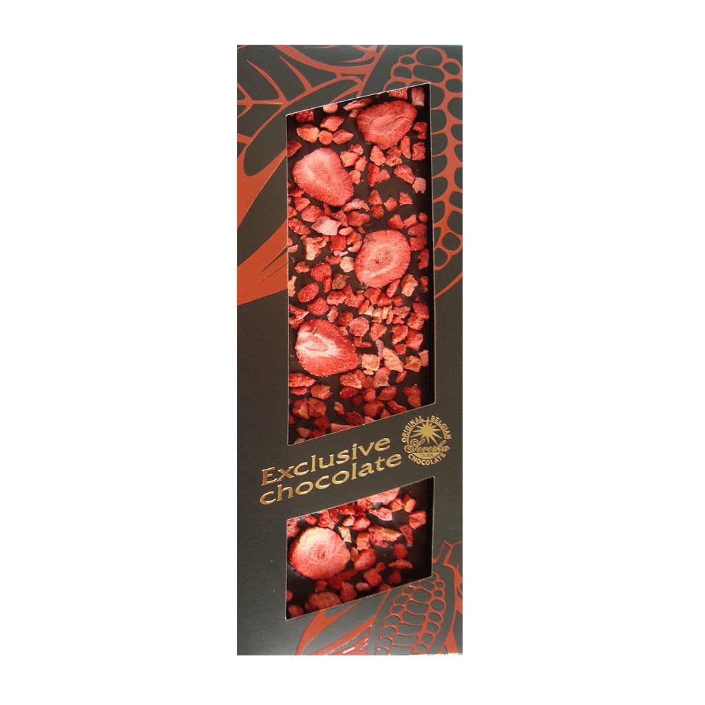 T-severka Tabulková čokoláda s jahodami hořká 120g