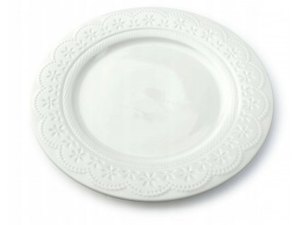 Tanier porcelánový biely Lace 26cm