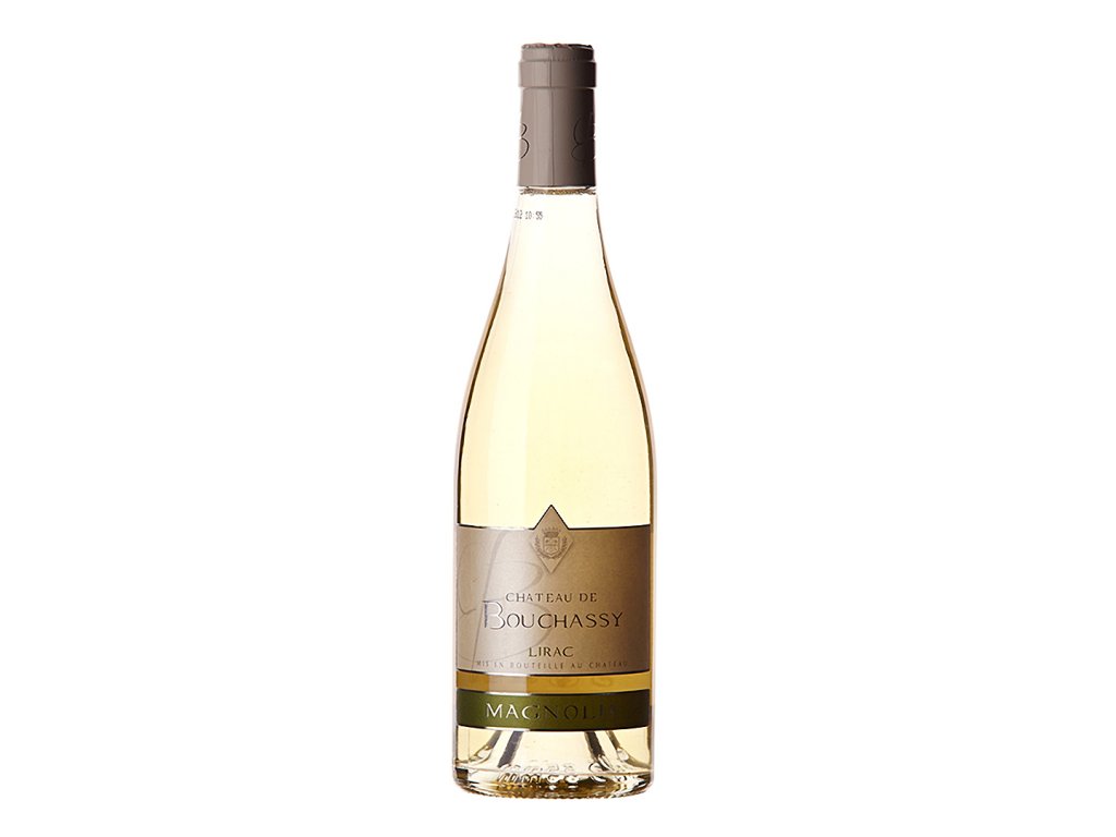 Láhev bílého vína Lirac AOC, Magnolia blanc - Château de Bouchassy