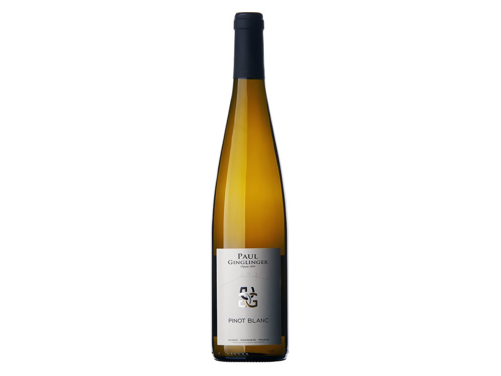 Láhev bílého vína Pinot Blanc, Alsace AOC BIO -Paul Ginglinger