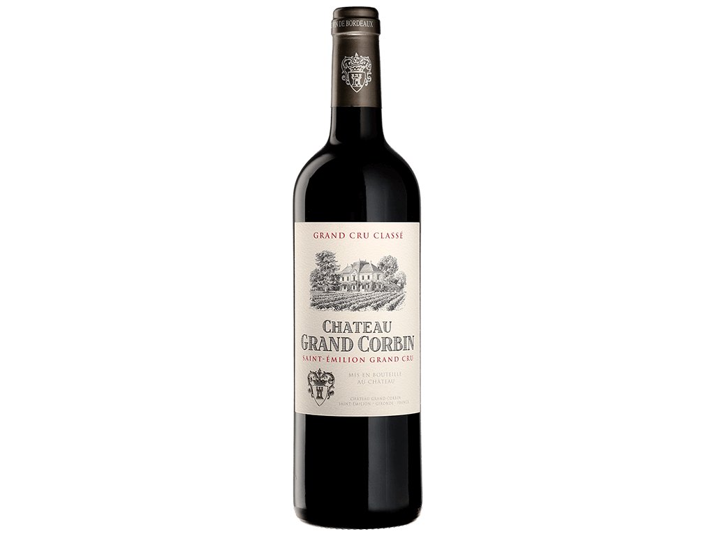 Láhev červeného vína Chateau grand corbin saint emilion grand cru Classe