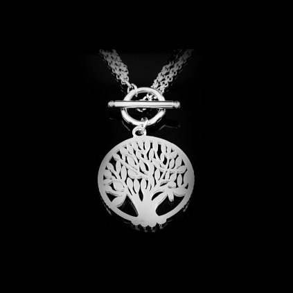 Náhrdelník se Stromem života a dvojitým Rolo řetízkem - Chirurgická ocel  + Doprava zdarma + Dárkové balení zdarma