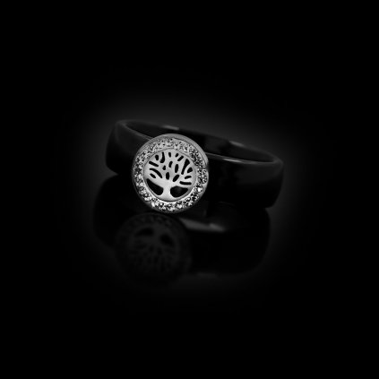 Dámský prsten se stromem života - Chirurgická ocel se šperkařskou keramikou a zirkony  + Doprava zdarma + Dárkové balení zdarma