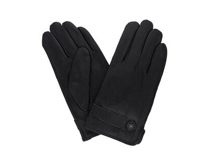 Pánské kožené rukavice černé PRIUS 20584