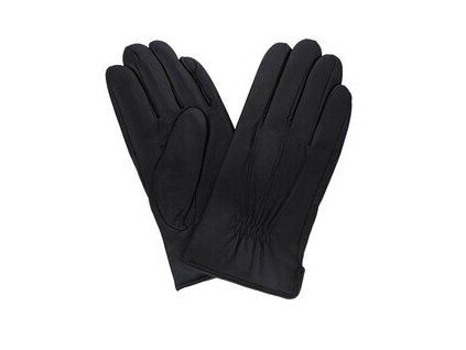 Pánské kožené rukavice černé PRIUS RSM-004