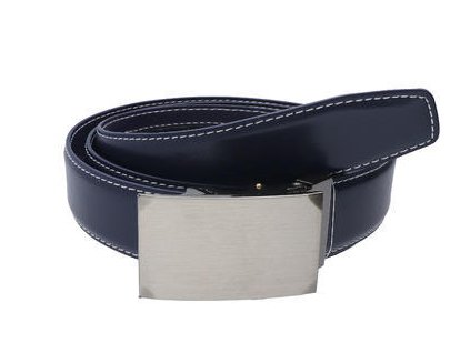 Pánský elegantní kožený modrý pásek OP030/ 115cm