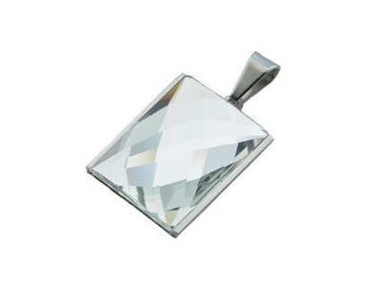 Přívěsek stříbrný z oceli s krystalem F033