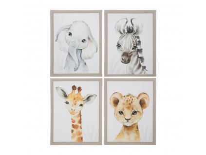 Dětský dekorativní obraz Mini animals 30 x 40 cm | 4 vzory