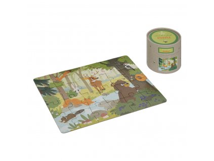 puzzle foret 24 pieces 30x25cm pour enfant en carton