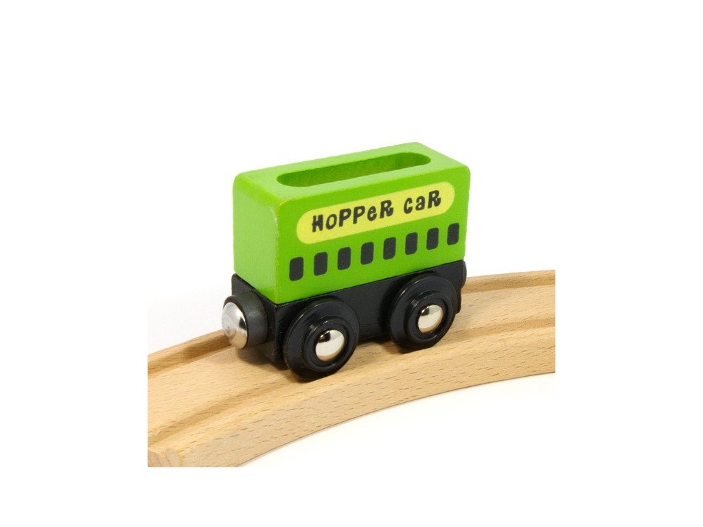 Vagónek zelený nákladní - magnetický