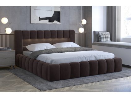 Manželská posteľ s úložným priestorom Lamica čalúnená - Monolith 29