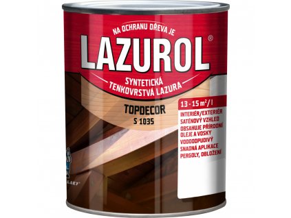 Lazurol Topdecor S1035 lazúra na drevo 0,75 L - viac farieb