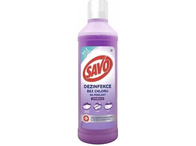 SAVO Levanduľa, čistiaci a dezinfekčný prípravok na podlahu bez obsahu chlóru 1l