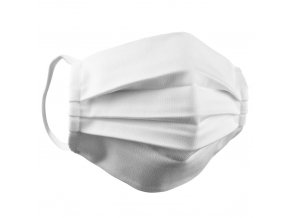 Dvojvrstvové ochranné rúško z chirurgickej bavlny - Biela