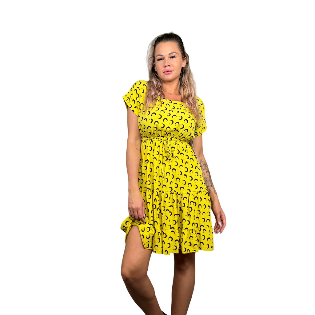 Dámské stylové šaty MOON žluté (3)