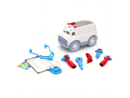 Green Toys Záchranka s lékařským vybavením  + Dárek zdarma