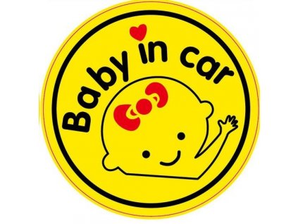 Nálepka na auto - Baby in car - miminko mává rukou