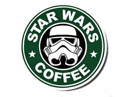 Nálepka na auto - Star Wars coffee