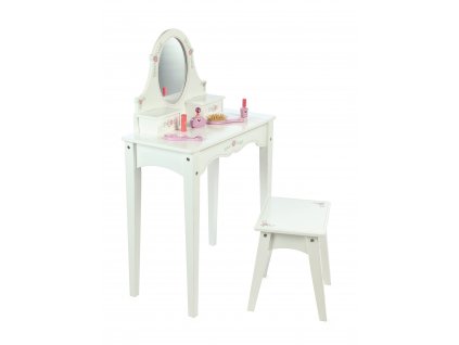 Tidlo Dřevěný kosmetický stoleček bílý  + Dárek zdarma