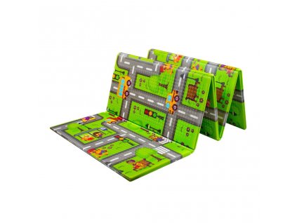 Multifunkční skládací hrací podložka PlayTo Cesta - zelená  + Dárek zdarma