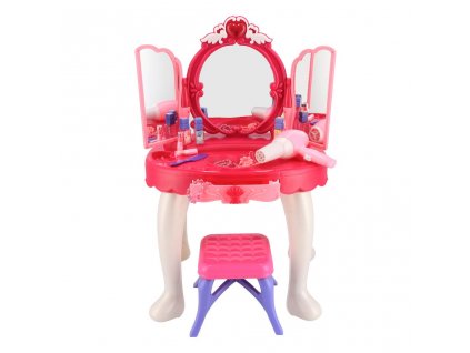 Dětský toaletní stolek se židličkou Baby Mix Amanda - růžová  + Dárek zdarma