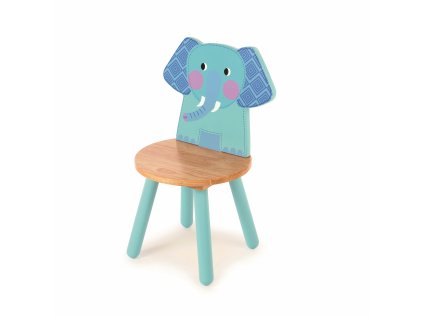 Tidlo Dřevěná židle Animal slon  + Dárek zdarma