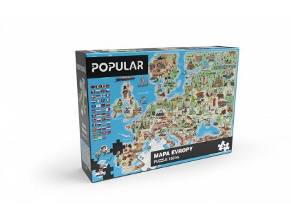 Puzzle - Mapa Evropy, 160 ks - CZ