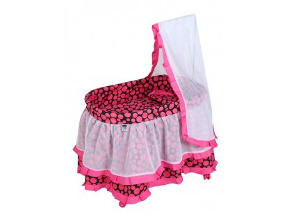 Košík pro panenky PlayTo Nikolka - růžová