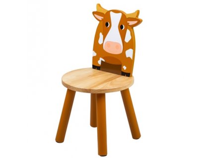 Tidlo Dřevěná židle kravička  + Dárek zdarma