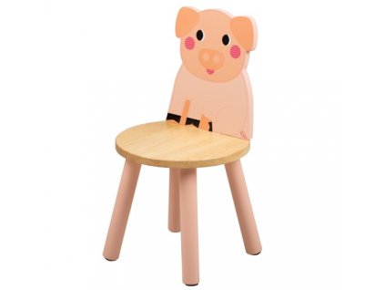 Tidlo Dřevěná židle prasátko  + Dárek zdarma